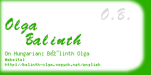 olga balinth business card
